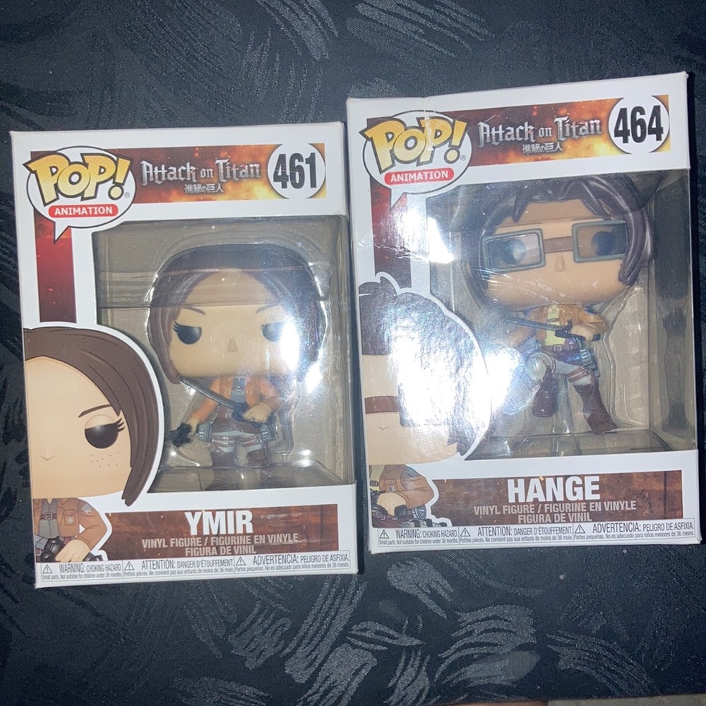 Attack On Titan Wave 1 FunkoPop Ymir and Hange